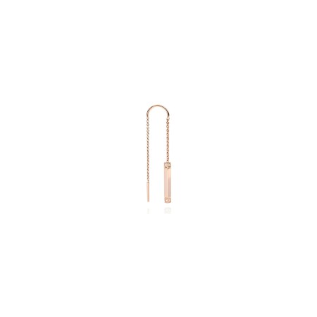 Mono boucle d'oreille Burato Linea Fine en or rose et diamants